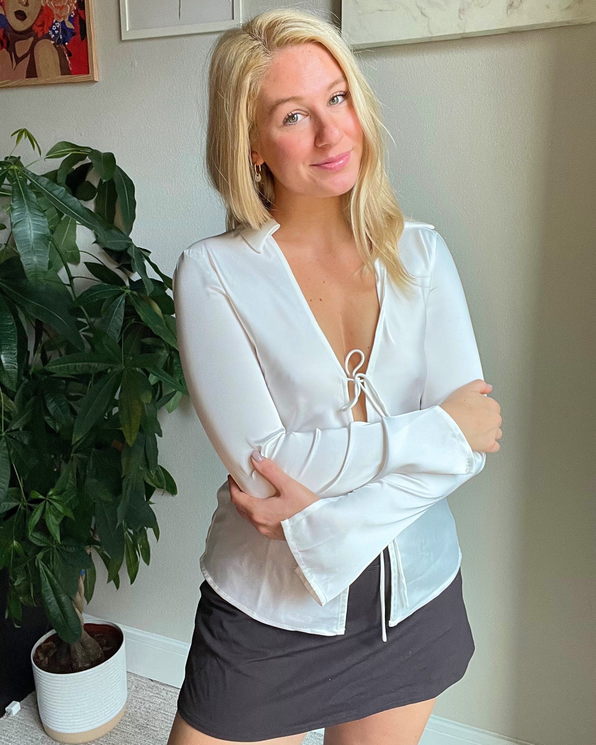 High Roller Satin Blouse