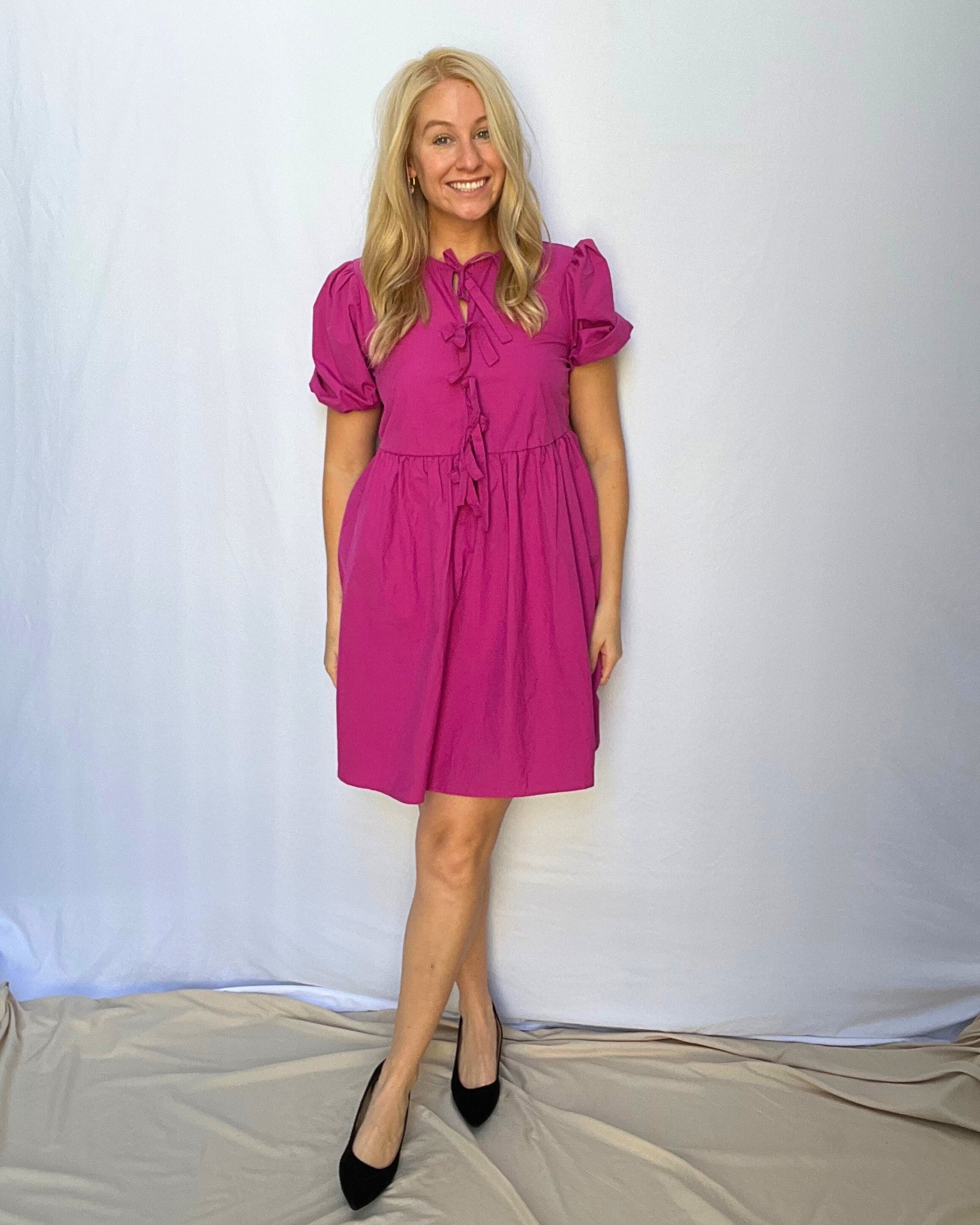 Berries and Cream Bow Dress