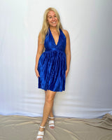 Champagne Bubbles Halter Mini Dress