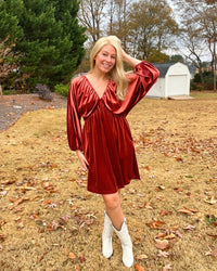 Whiskey Lounge Velvet Dress