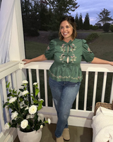 Meadow Bloom Tied Blouse