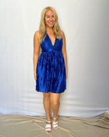 Champagne Bubbles Halter Mini Dress