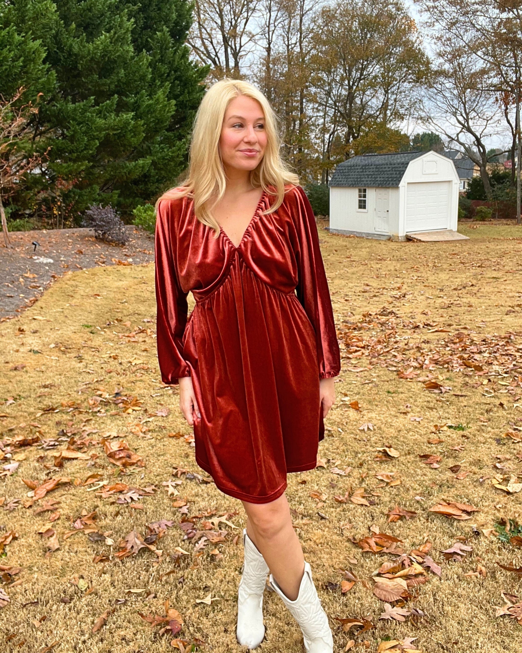 Whiskey Lounge Velvet Dress