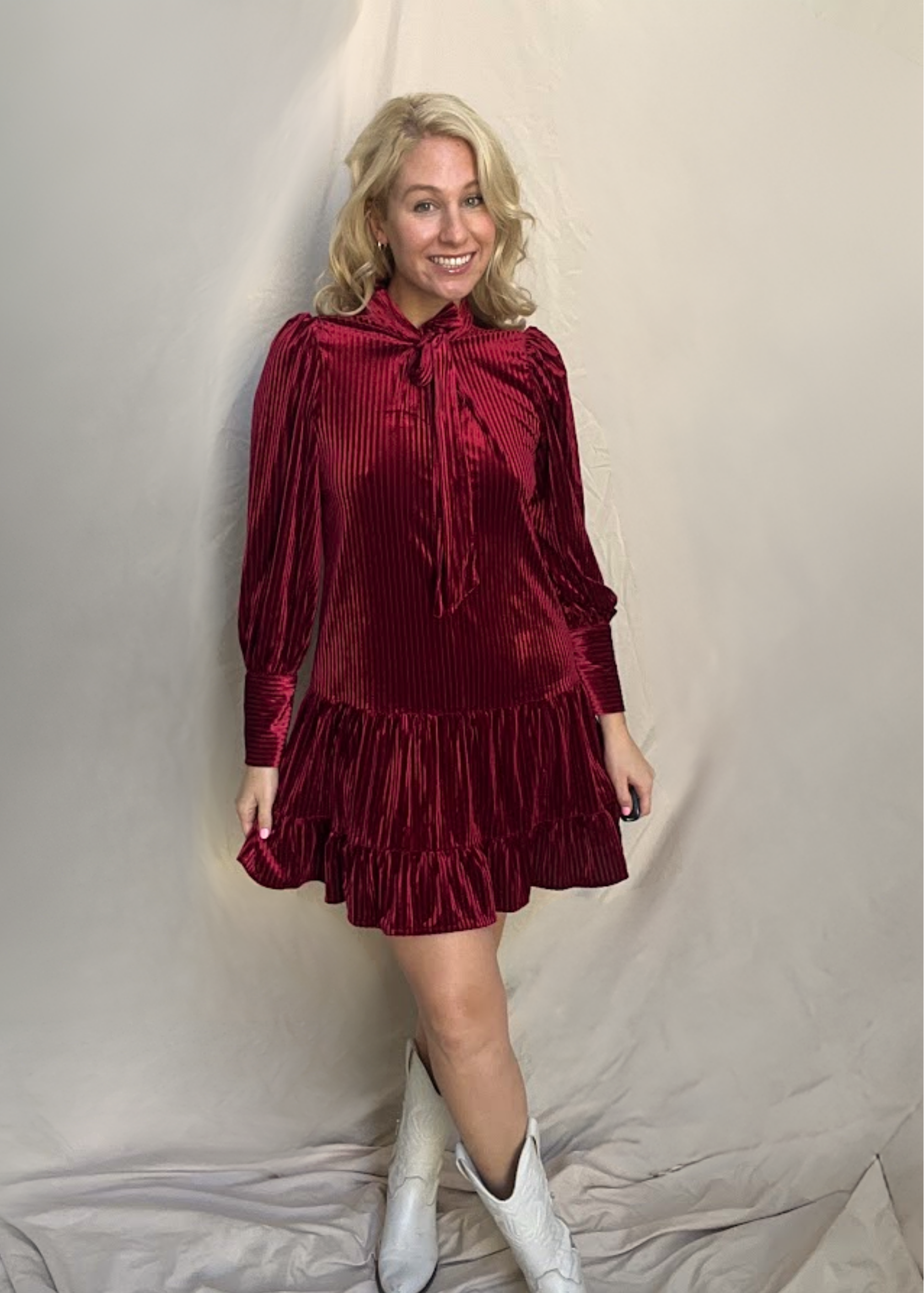 Nice List Tiered Mini Dress