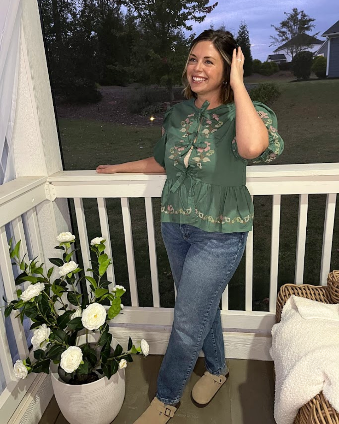 Meadow Bloom Tied Blouse