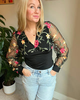 Off The Vine Mesh Blouse