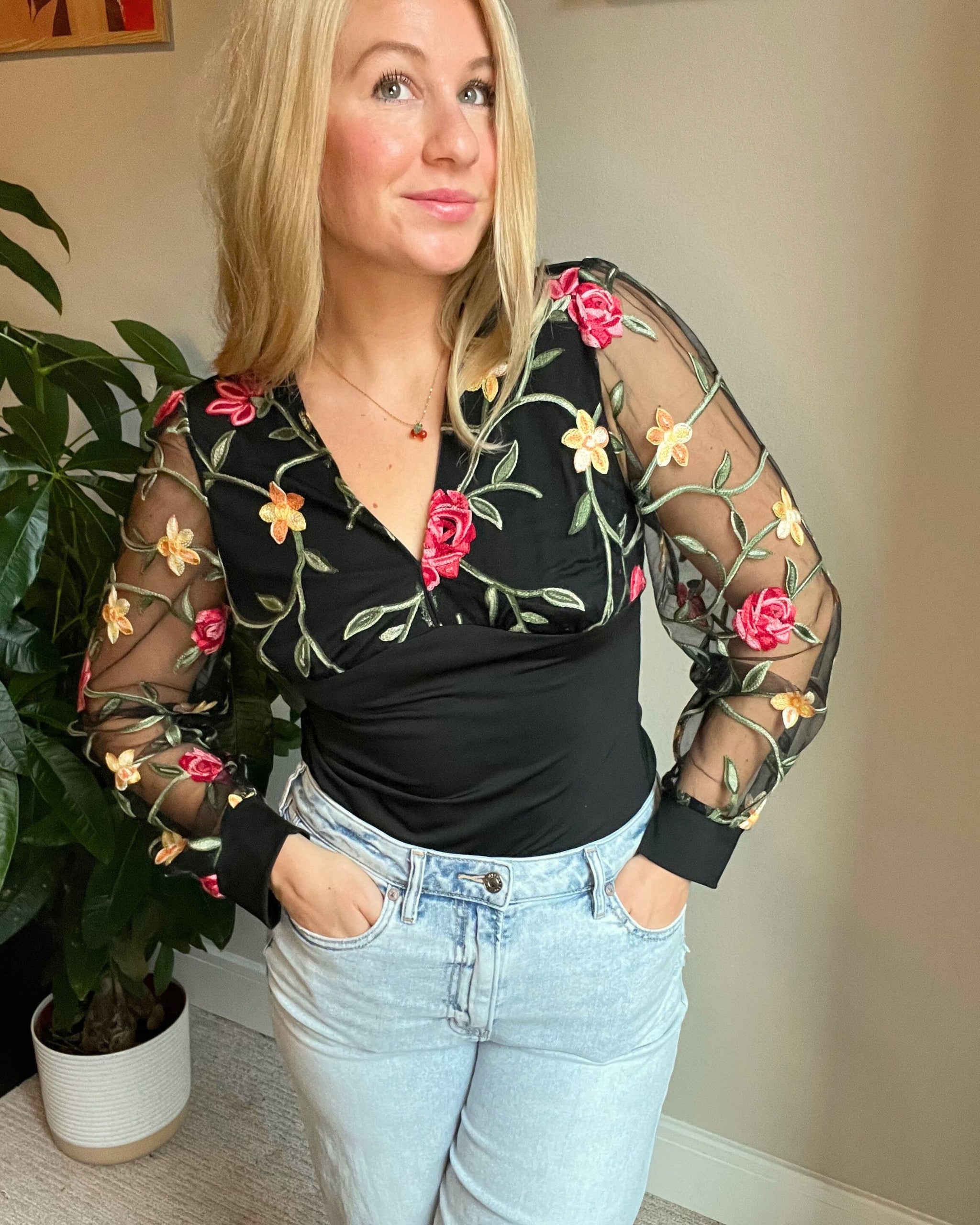 Off The Vine Mesh Blouse