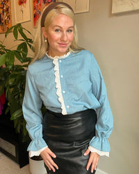 Classic Romantic Button Down Blouse