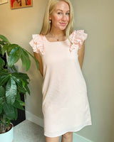 Blush Pink Bow Dress