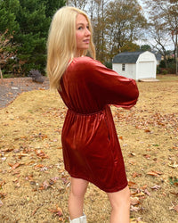 Whiskey Lounge Velvet Dress