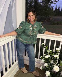 Meadow Bloom Tied Blouse