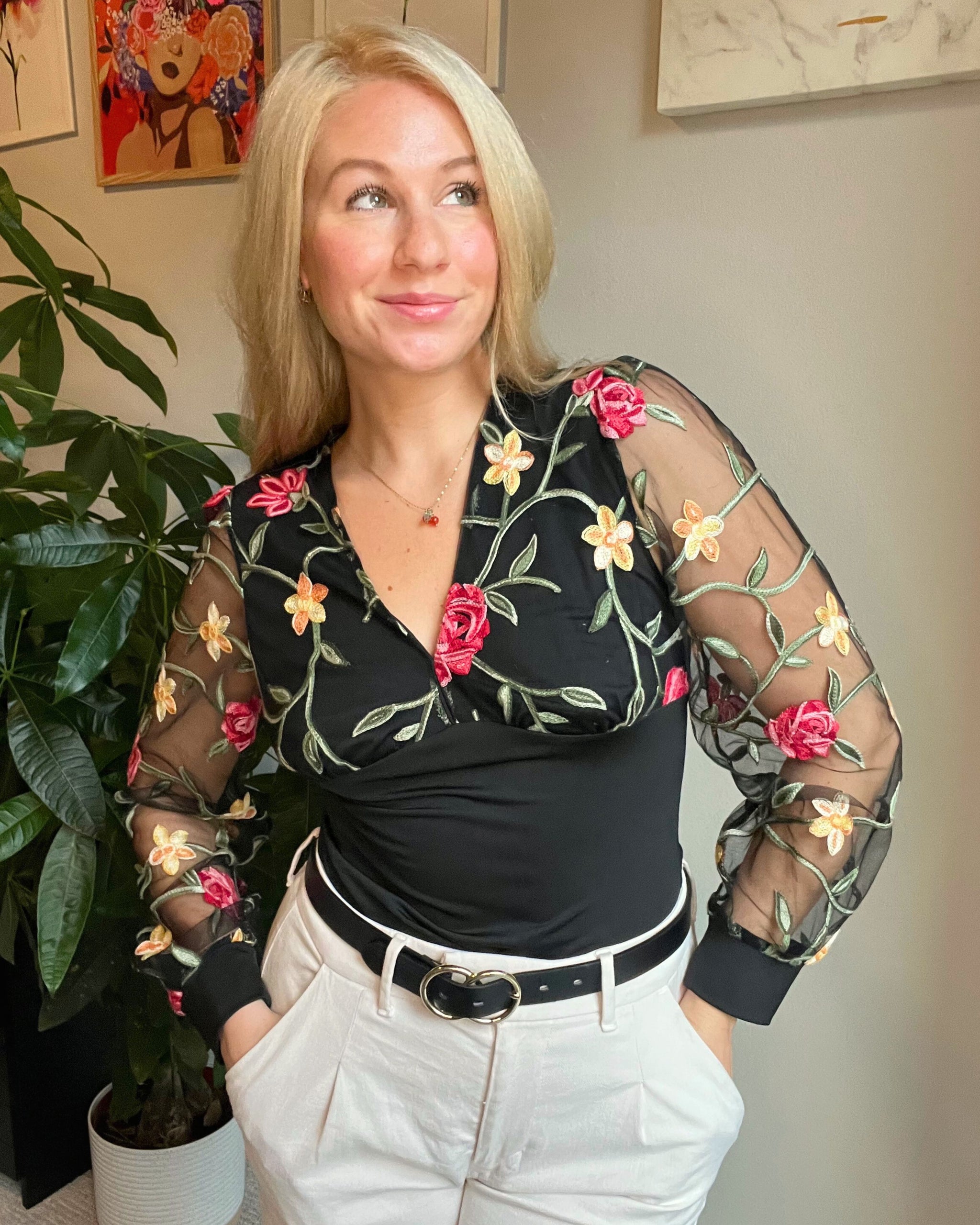 Off The Vine Mesh Blouse