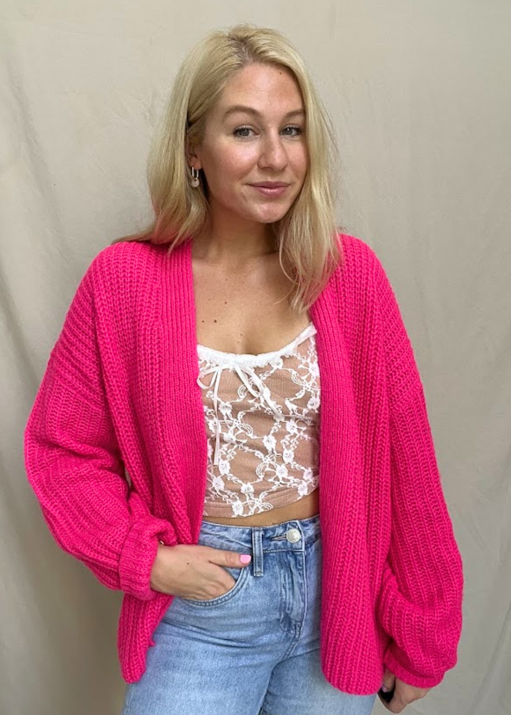 Little Pink Fix Cozy Cardigan