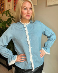 Classic Romantic Button Down Blouse