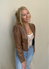 Upstate Business Faux Leather Jacket