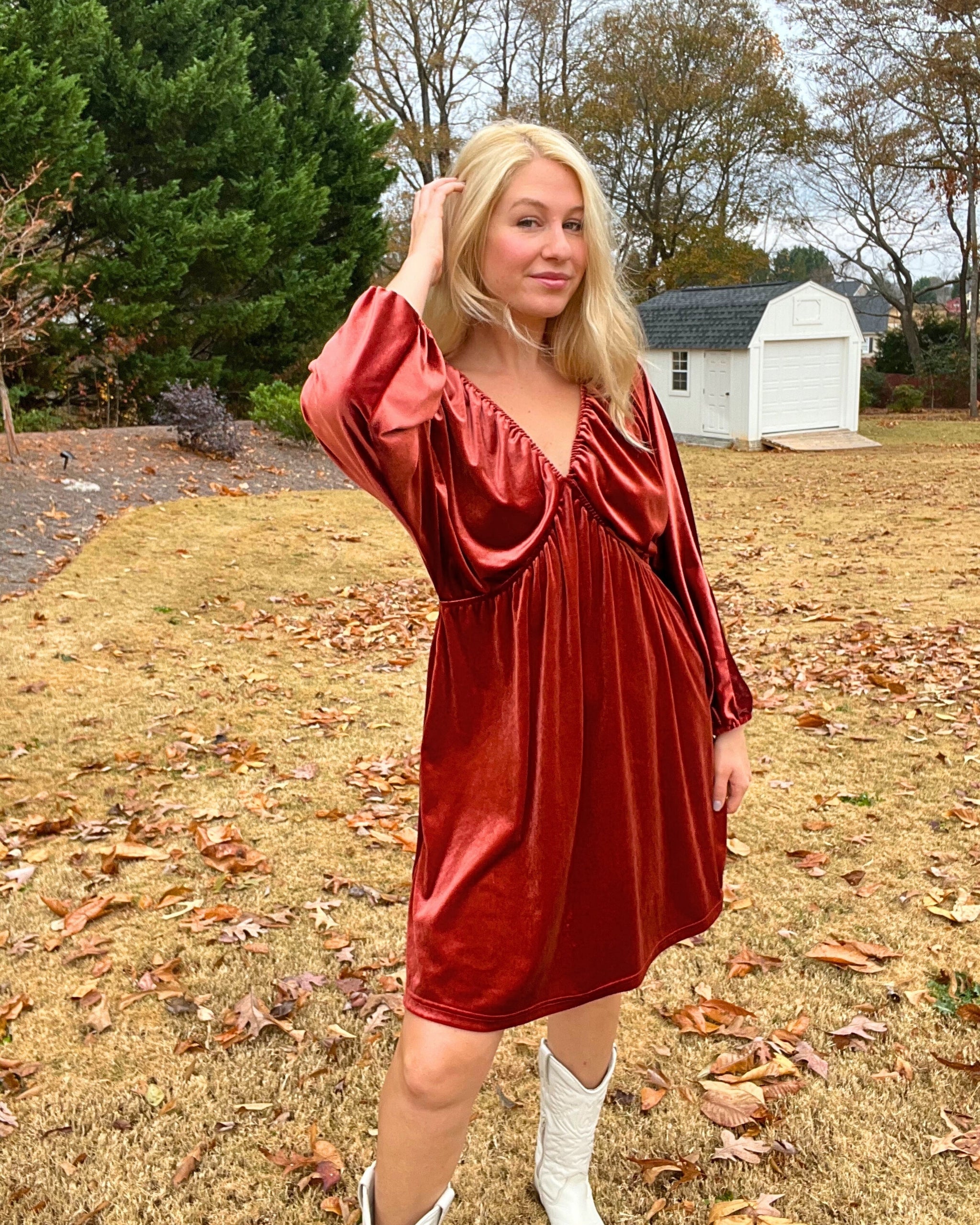 Whiskey Lounge Velvet Dress