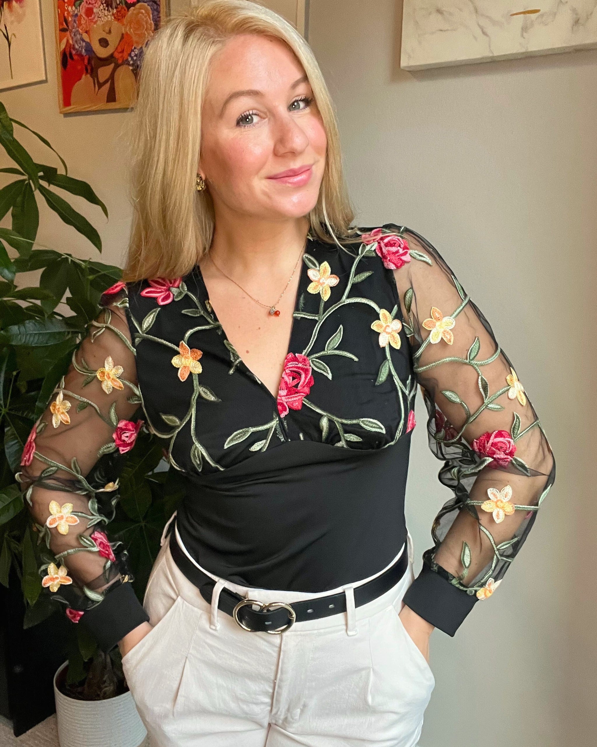 Off The Vine Mesh Blouse