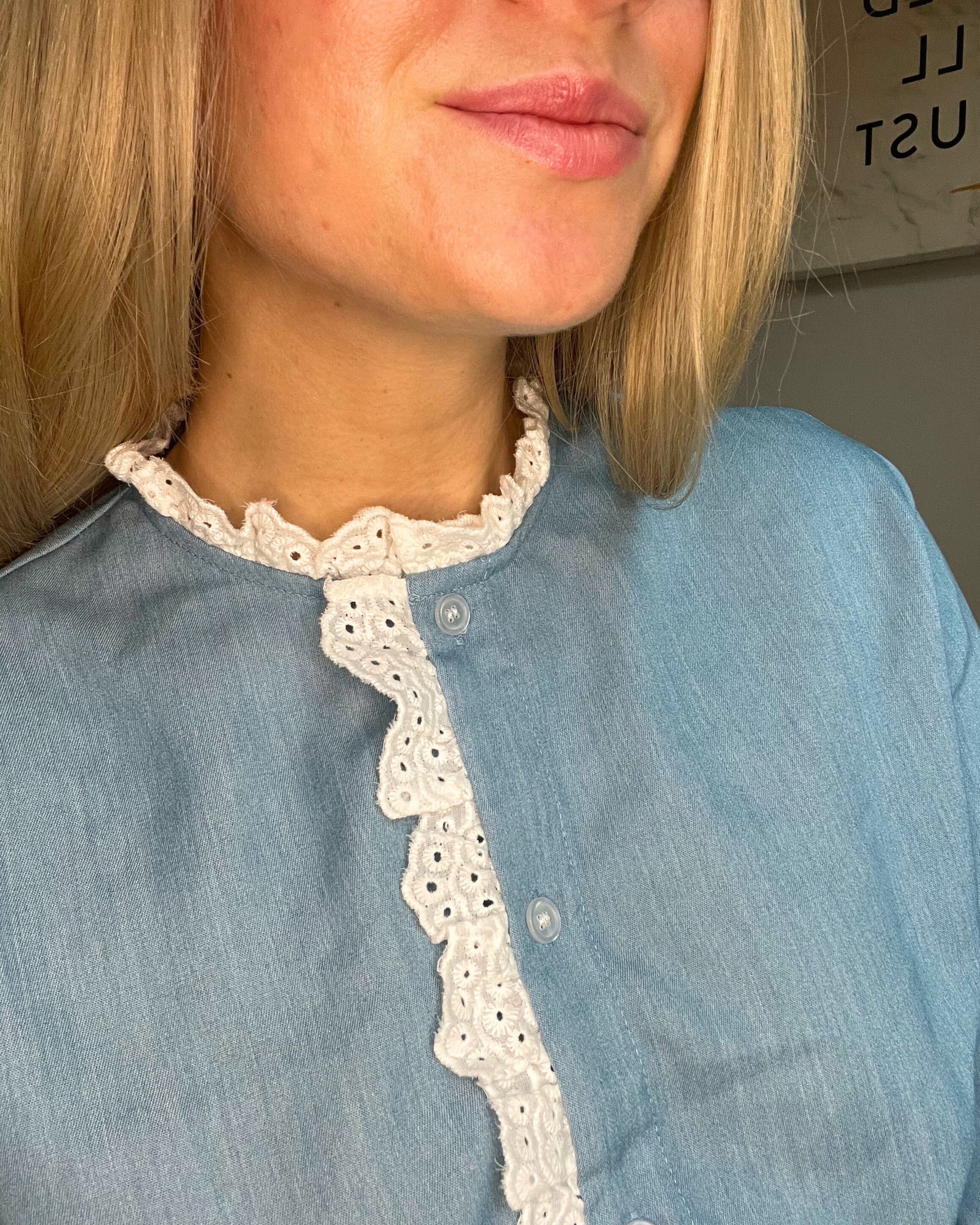 Classic Romantic Button Down Blouse