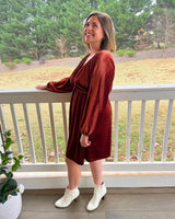 Whiskey Lounge Velvet Dress