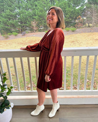 Whiskey Lounge Velvet Dress