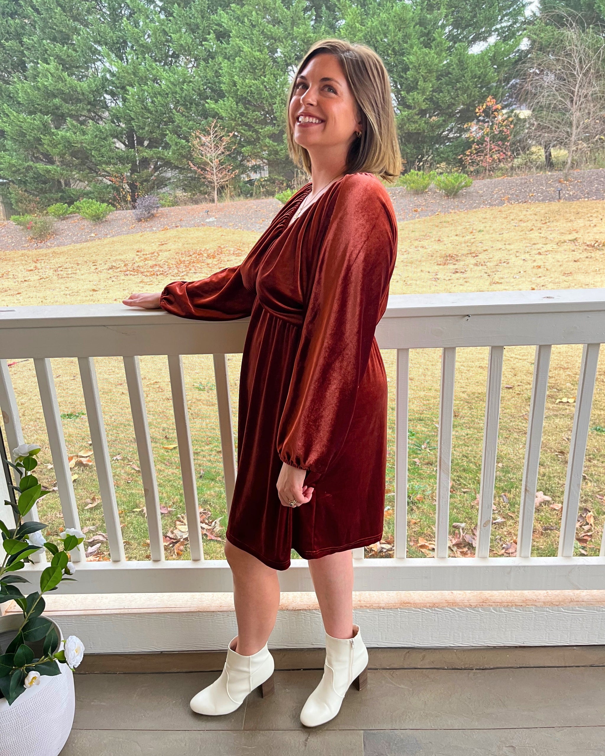 Whiskey Lounge Velvet Dress