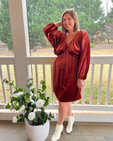 Whiskey Lounge Velvet Dress