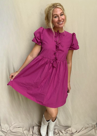 Berries and Cream Bow Dress