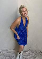 Champagne Bubbles Halter Mini Dress