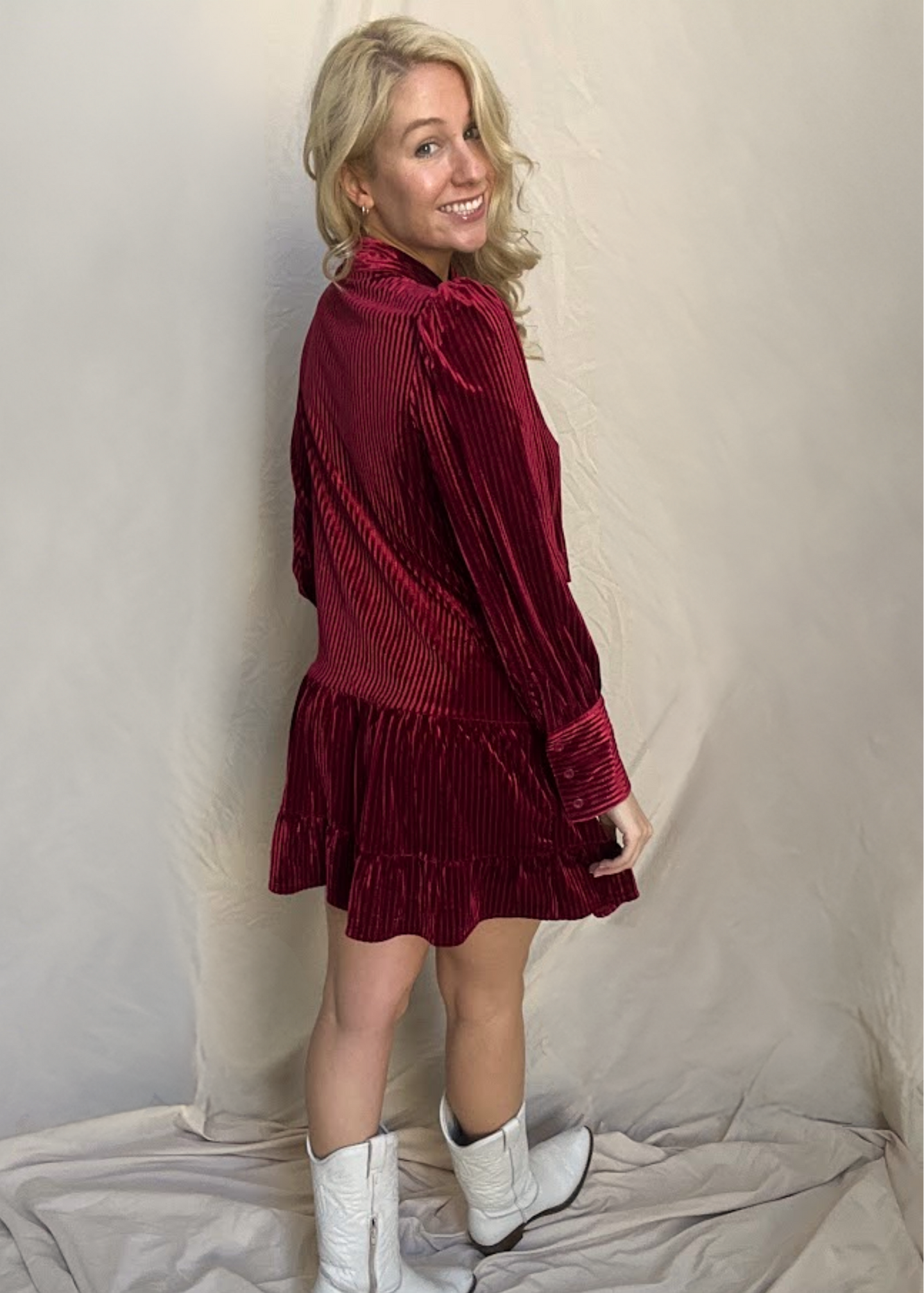 Nice List Tiered Mini Dress