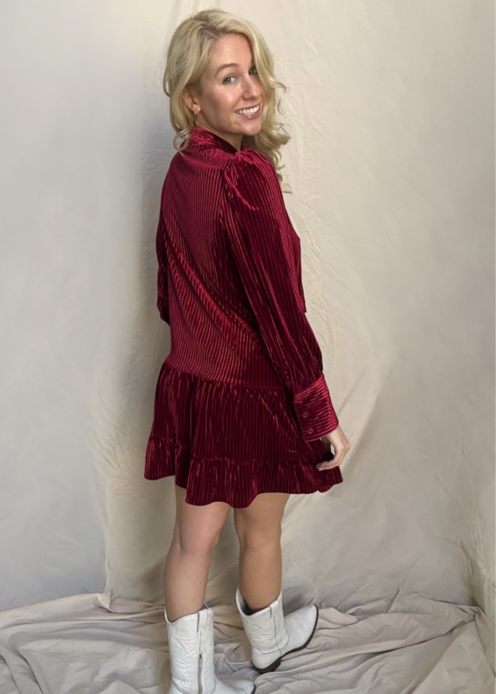 Nice List Tiered Mini Dress