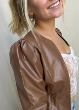 Upstate Business Faux Leather Jacket