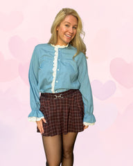 Classic Romantic Button Down Blouse