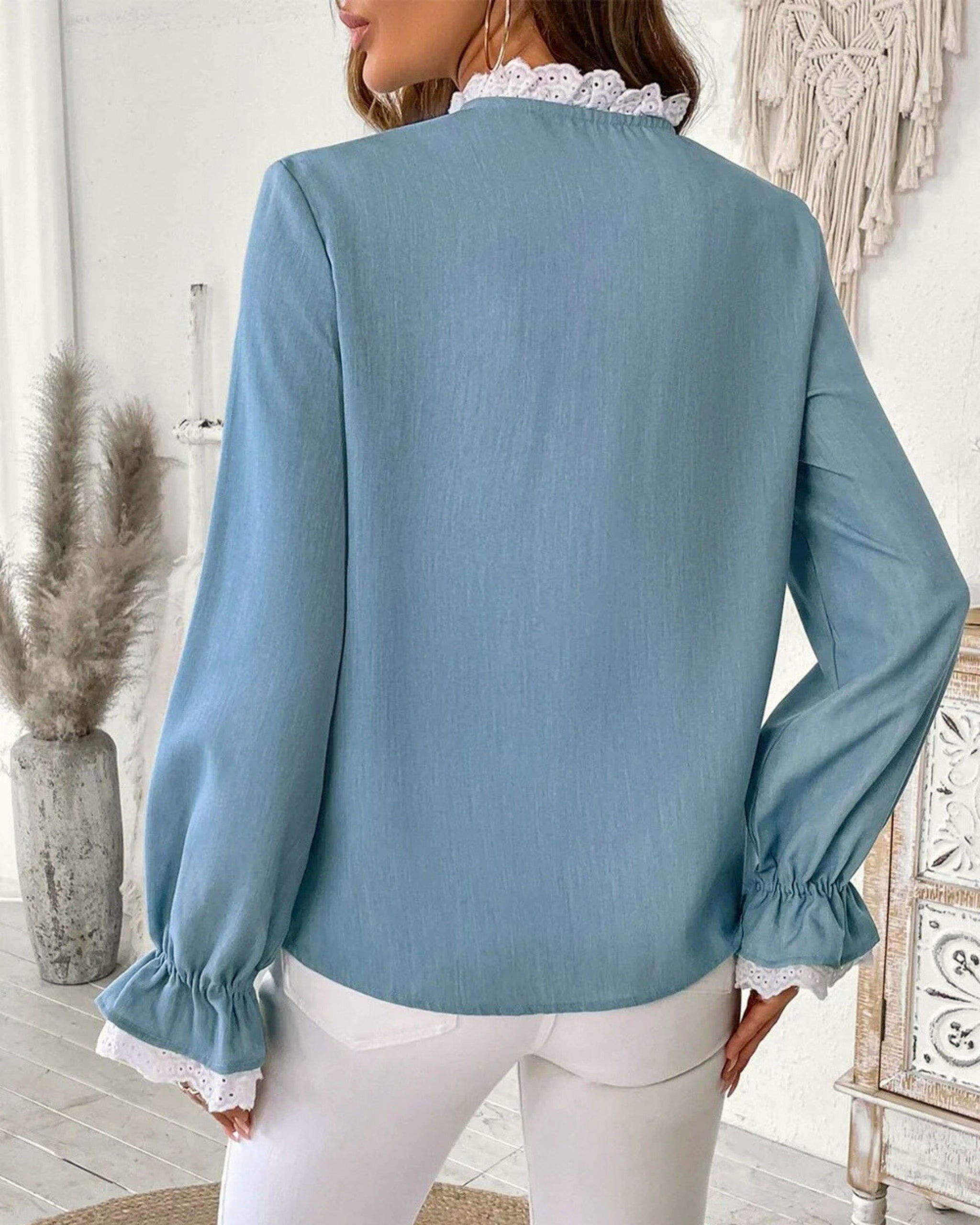 Classic Romantic Button Down Blouse